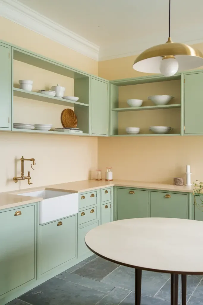 Pistachio Green + Cream