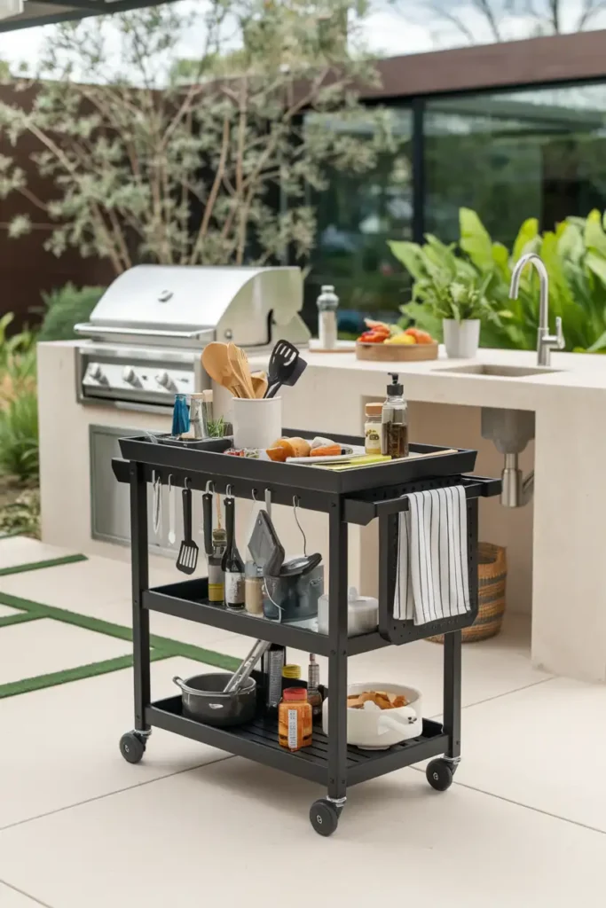 Portable Kitchen Cart-outdoor kitchen ideas