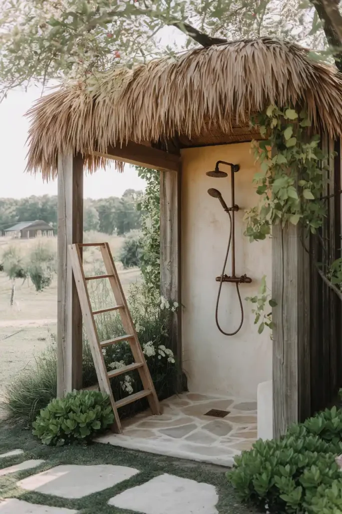 Rustic Country Retreat-outdoor shower ideas