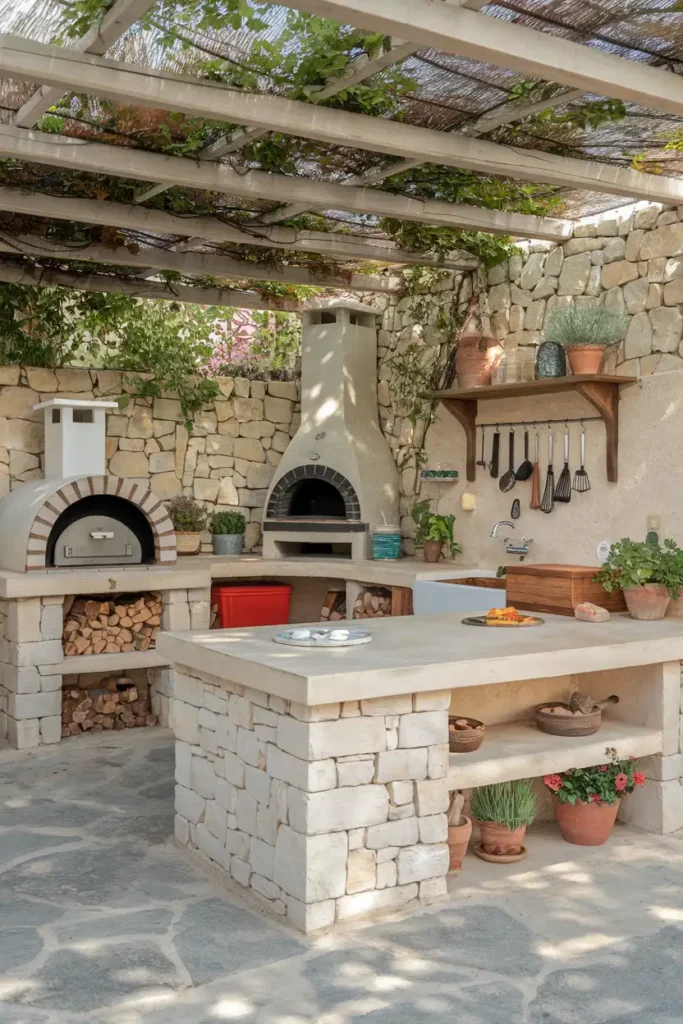 Rustic Elegance with Stone-outdoor kitchen ideas