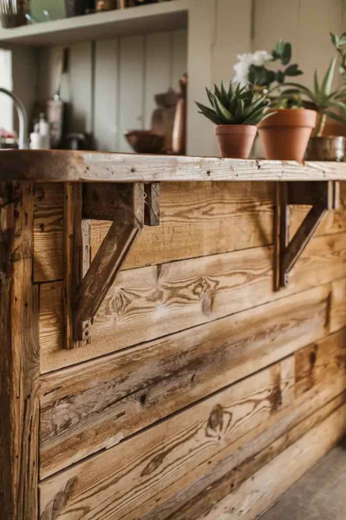 Rustic Wooden Breakfast Bar