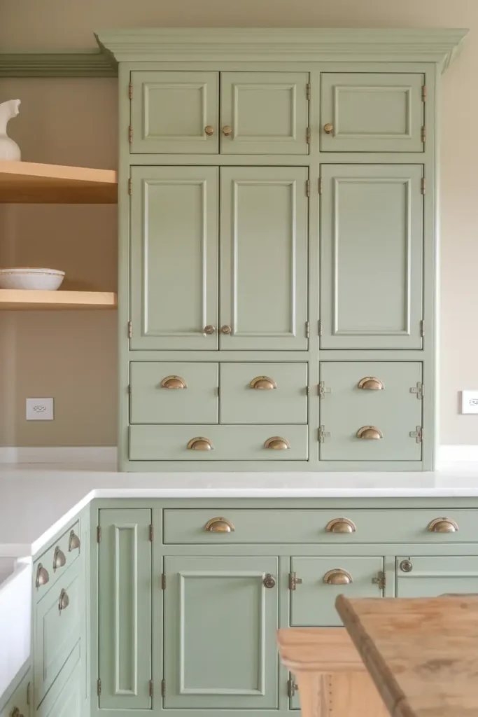 Sage Green-best paint colors for kitchen cabinets