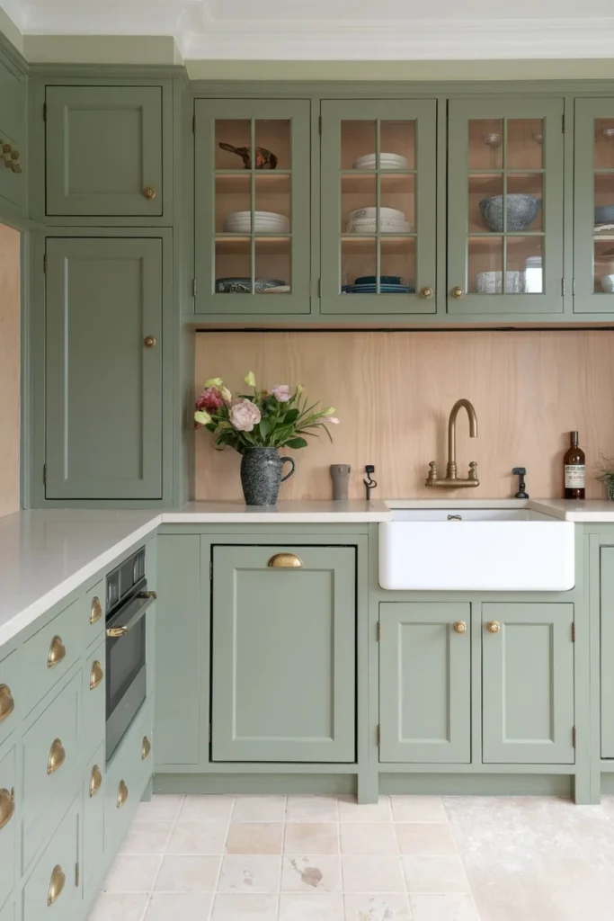 Sage Green by Farrow & Ball (Lichen)-kitchen paint color ideas