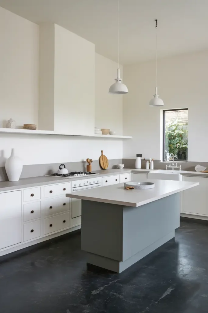 Simply White by Benjamin Moore-kitchen paint color ideas