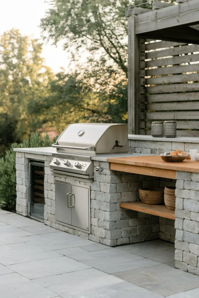 Small but Mighty BBQ Station-outdoor kitchen ideas