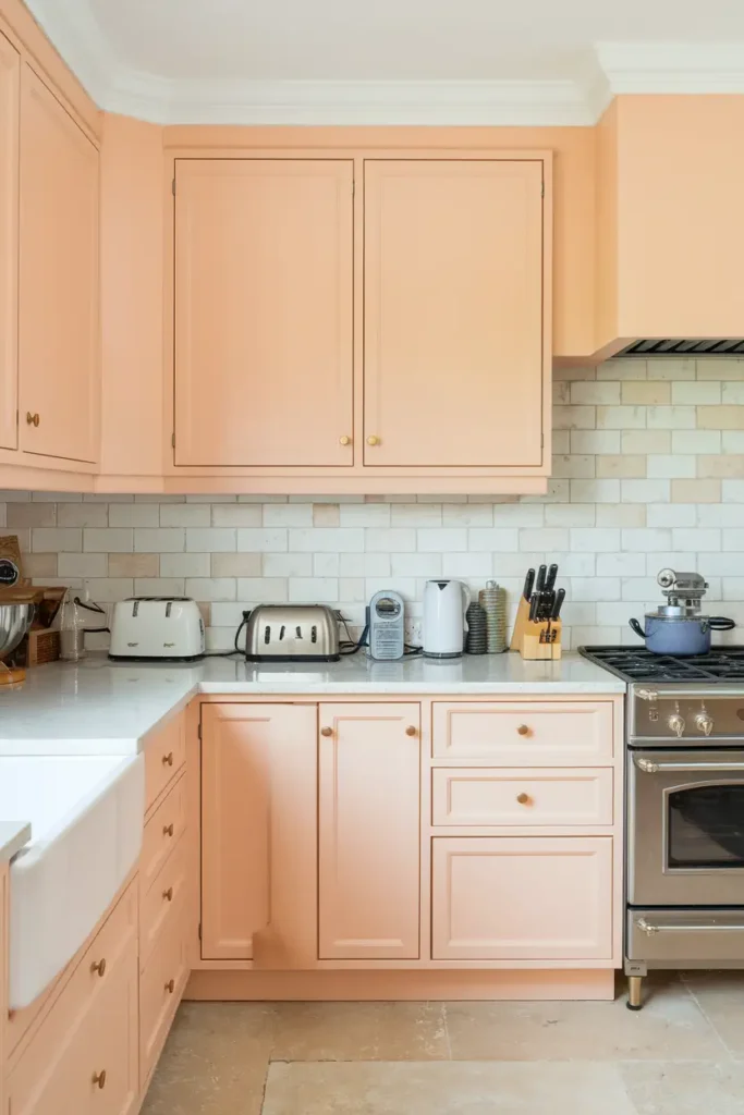 Soft Peach-best paint colors for kitchen cabinets