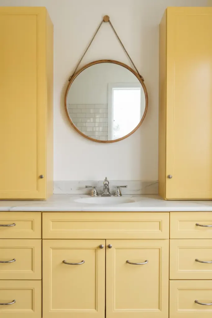 Sunny Yellow-paint colors for bathroom cabinets