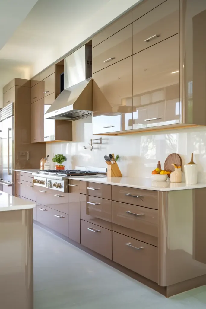 Warm Taupe-best paint colors for kitchen cabinets