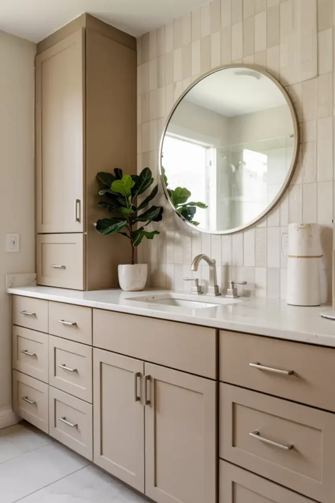 Warm Taupe-paint colors for bathroom cabinets