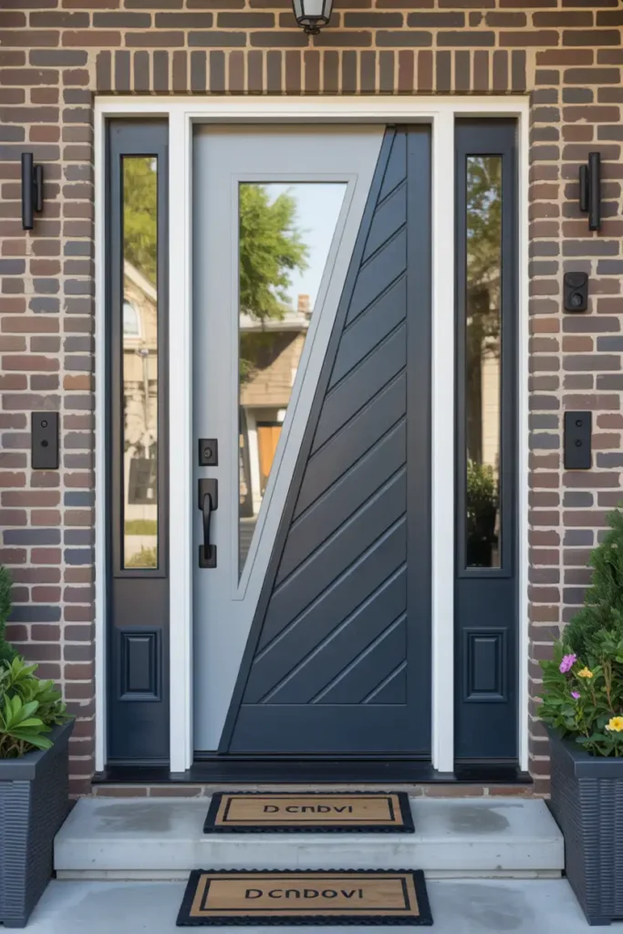 Asymmetrical Designs-modern front door design ideas