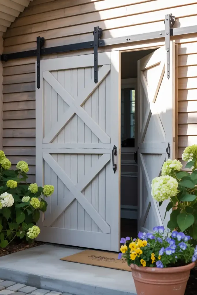 Barn Door Style with X-Pattern