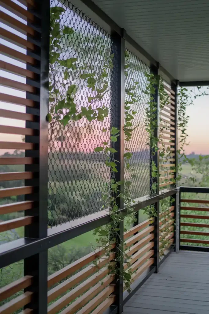 Chain Link Chic-porch railing ideas