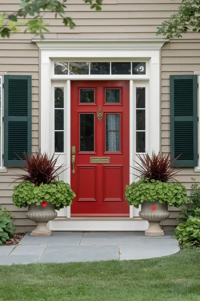 Classic Barn Red-best front door colors ideas