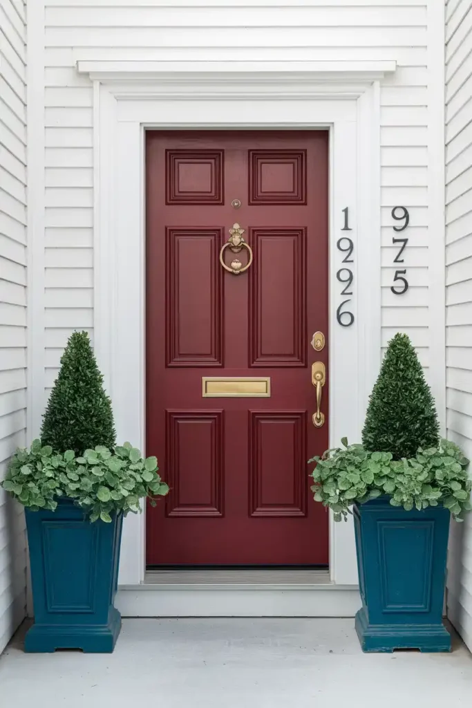 Classic Cherry Red Door-door ideas to enhance curb appeal