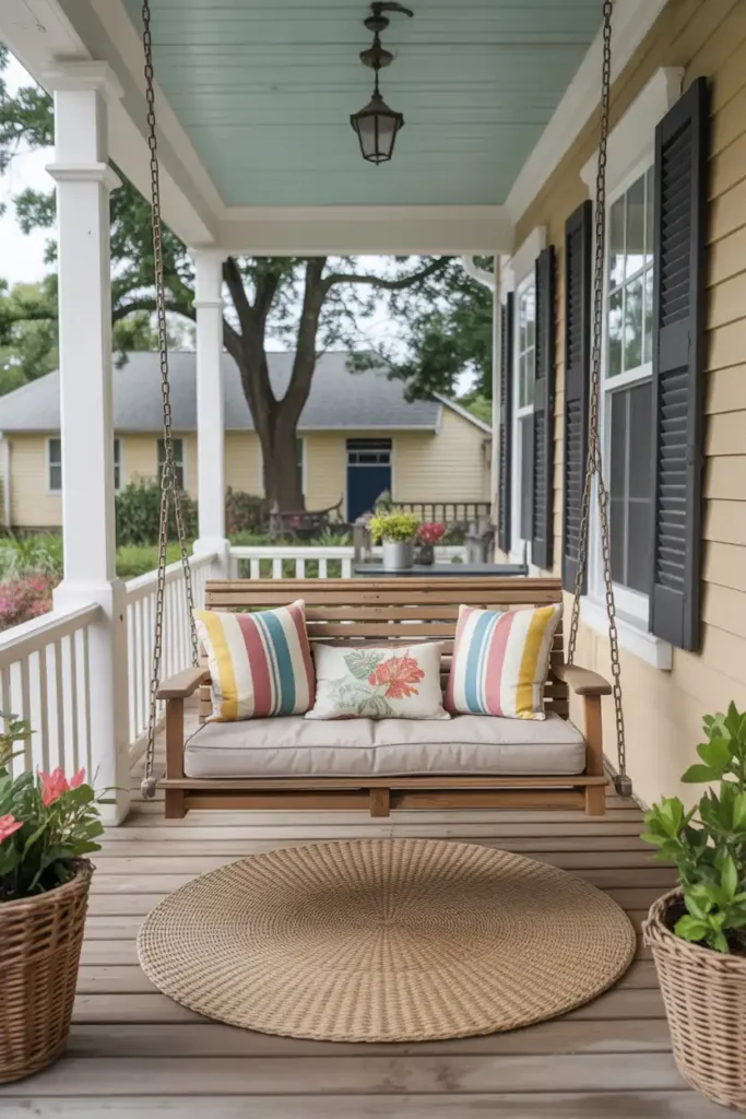 Classic Porch Swing Paradise-Front Porch Ideas