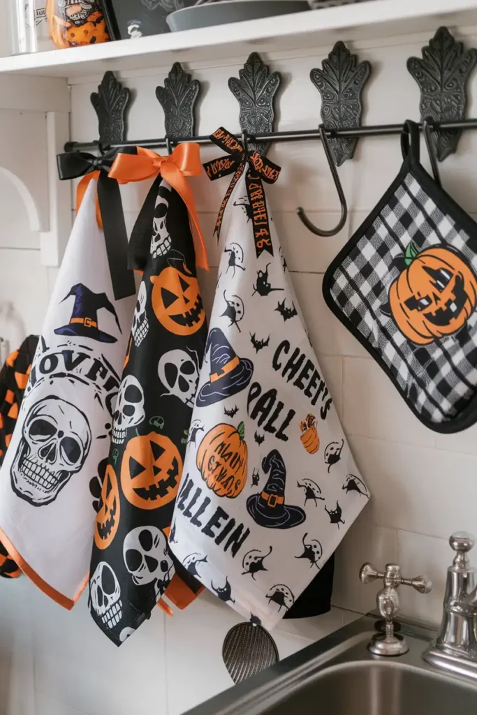 Creepy Kitchen Towel Gallery-halloween kitchen decor ideas