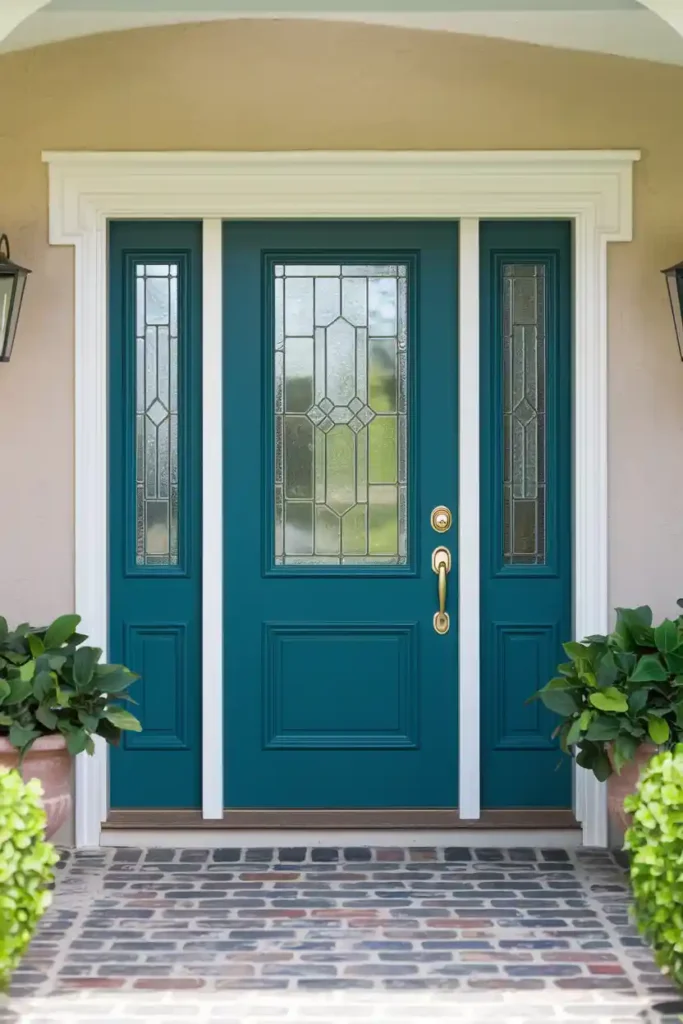 Deap Teal-best front door colors ideas