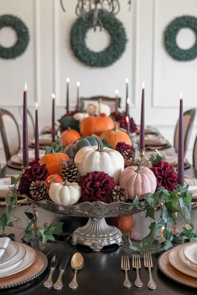 Elegant Centerpiece Creation-classy halloween decor ideas