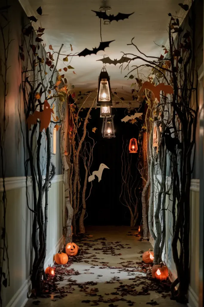 Enchanted Forest Transformation-halloween hallway decoration ideas