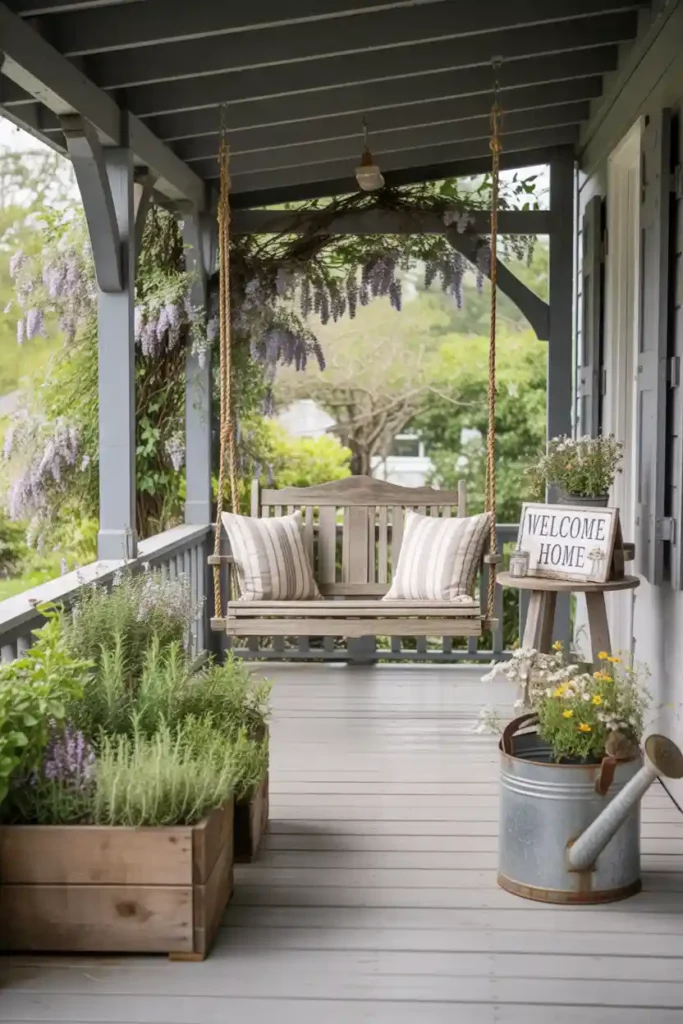 Farmhouse Flair-back porch ideas