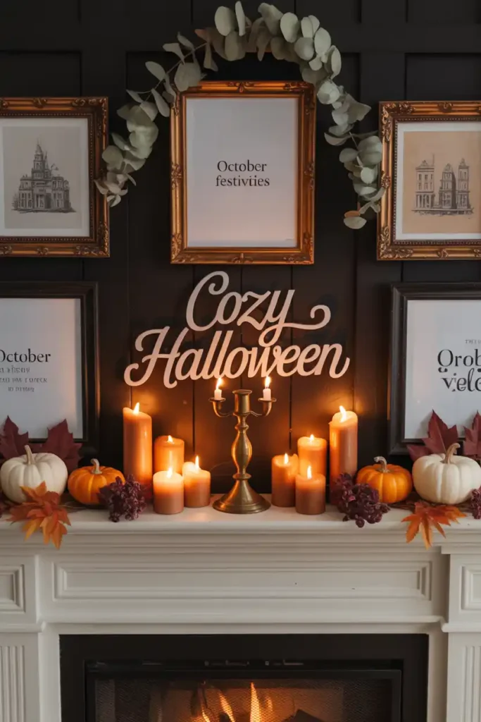 Fireplace Decor That's Instagram-Worthy-Cozy Halloween Aesthetic Decor
