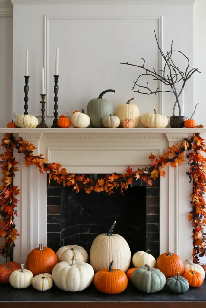 Fireplace Mantel Masterpiece-classy halloween decor ideas
