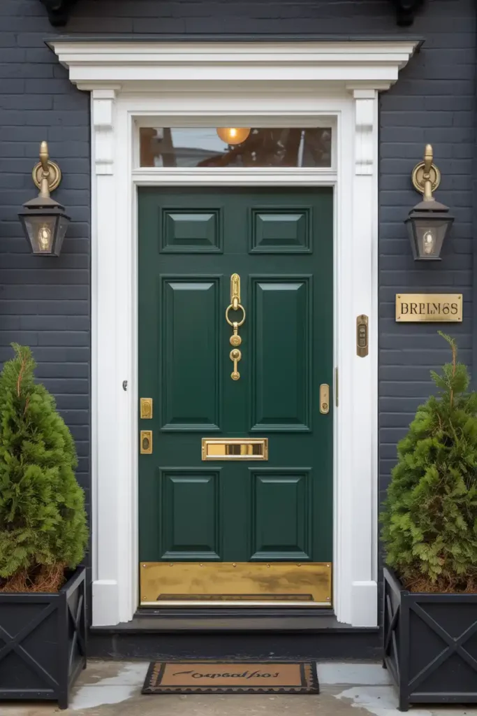 Forest Green with Brass Details