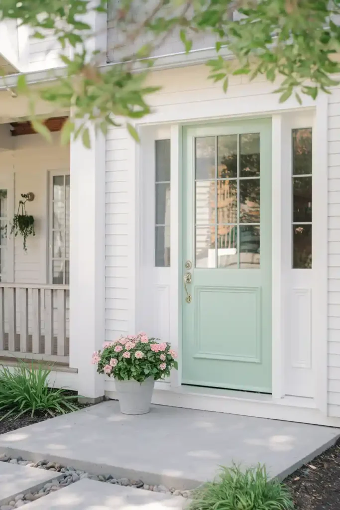 Fresh Mint Green-best front door colors ideas
