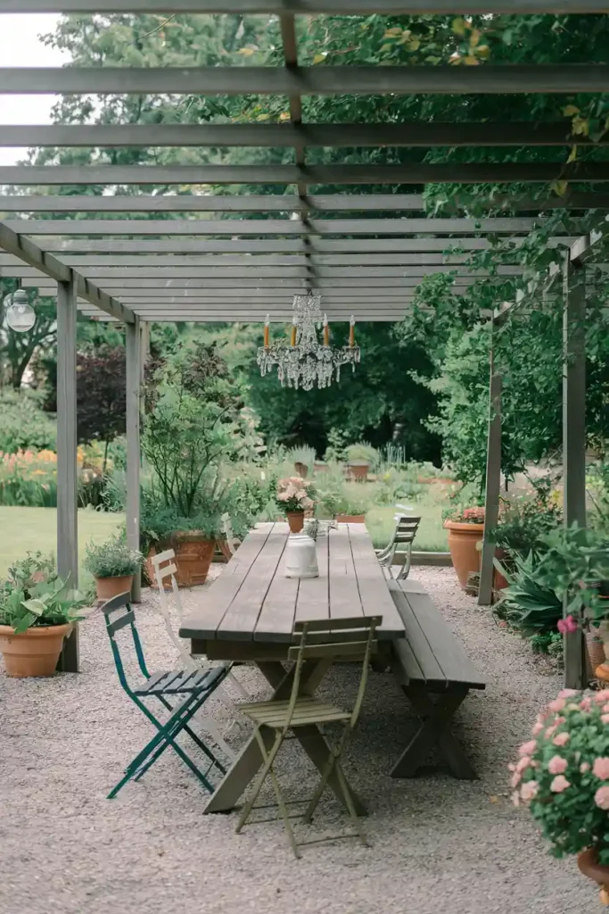 Garden Dining Area-outdoor patio ideas