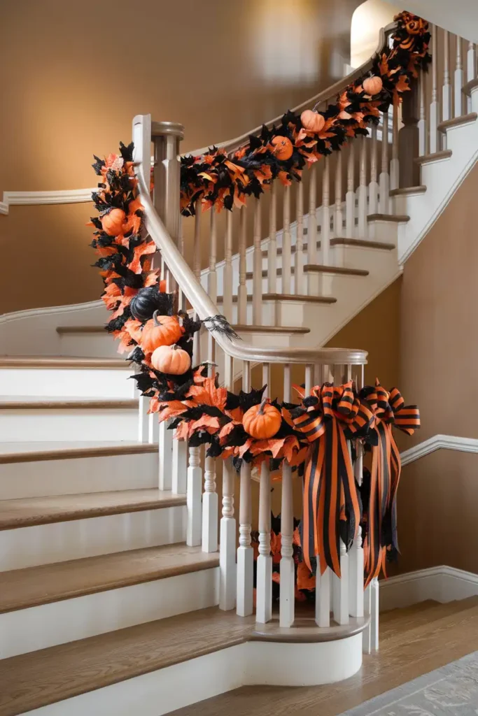 Garland Decor Drama-classy halloween decor ideas