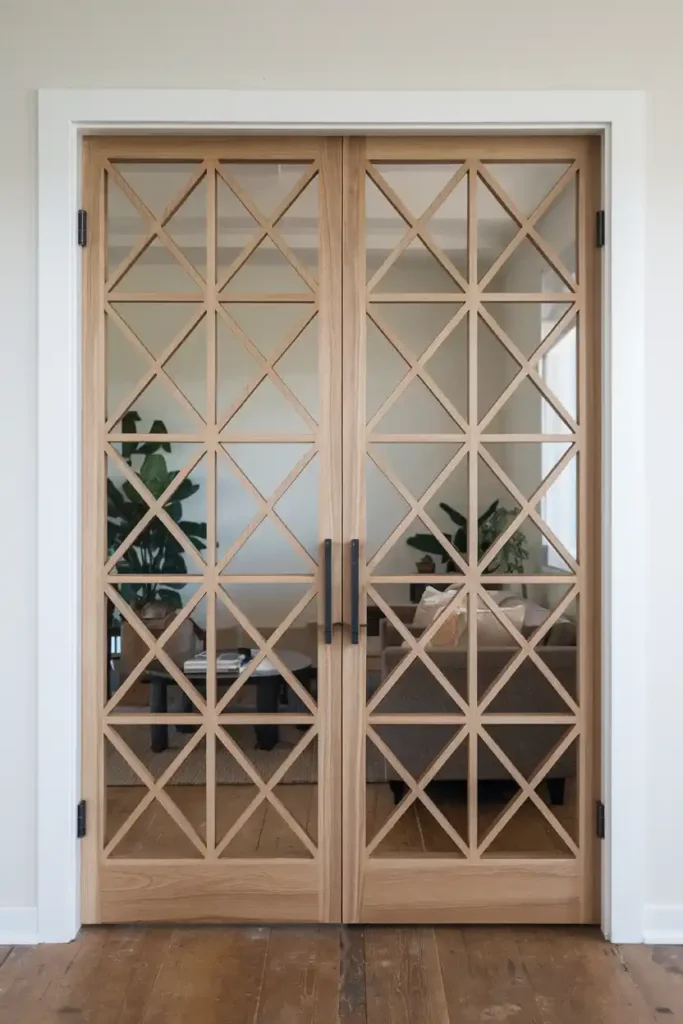 Geometric Pattern Double Doors