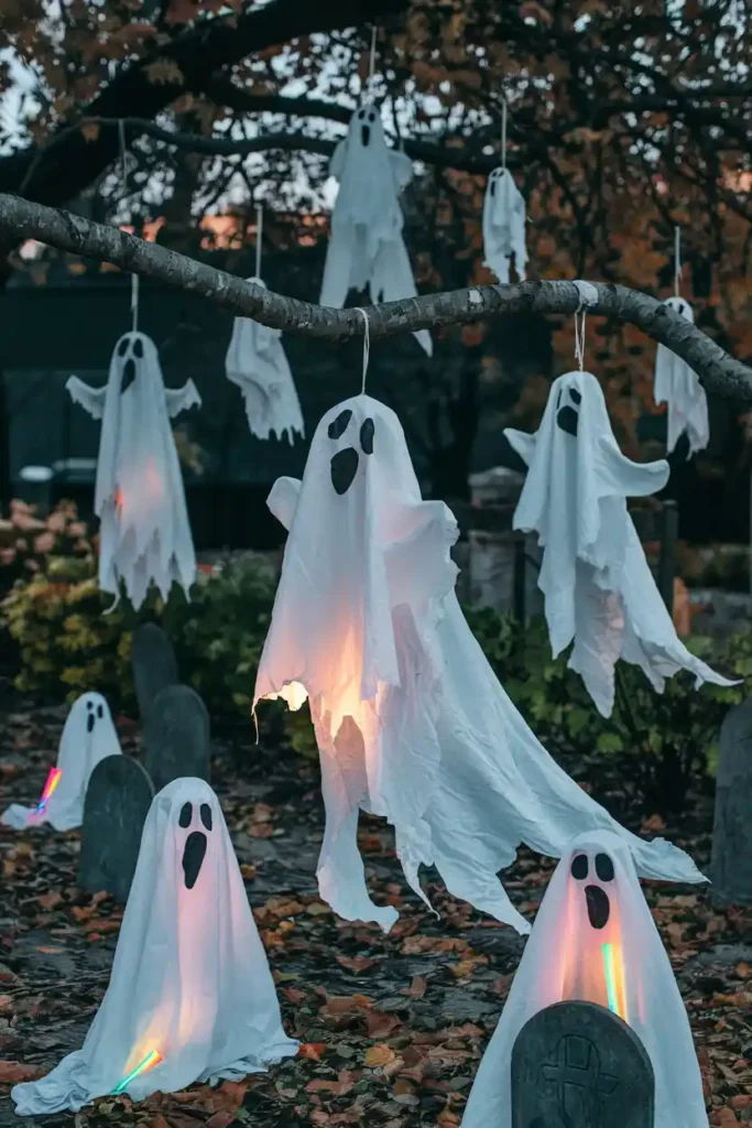 Ghostly Gathering-halloween decorations for outdoor