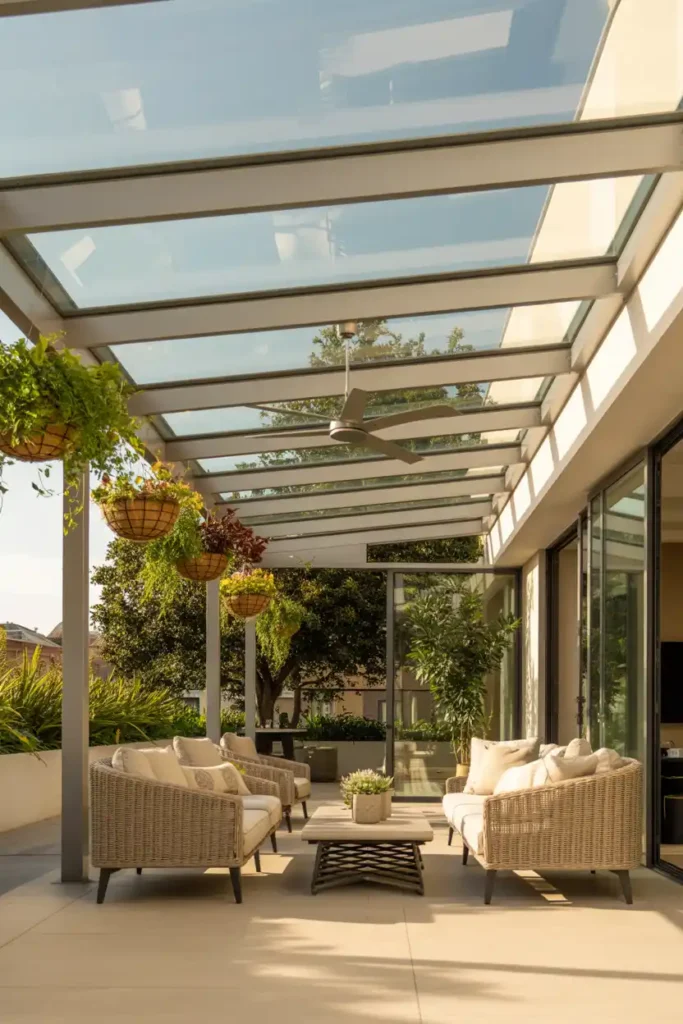 Glass Panel Roof Extension