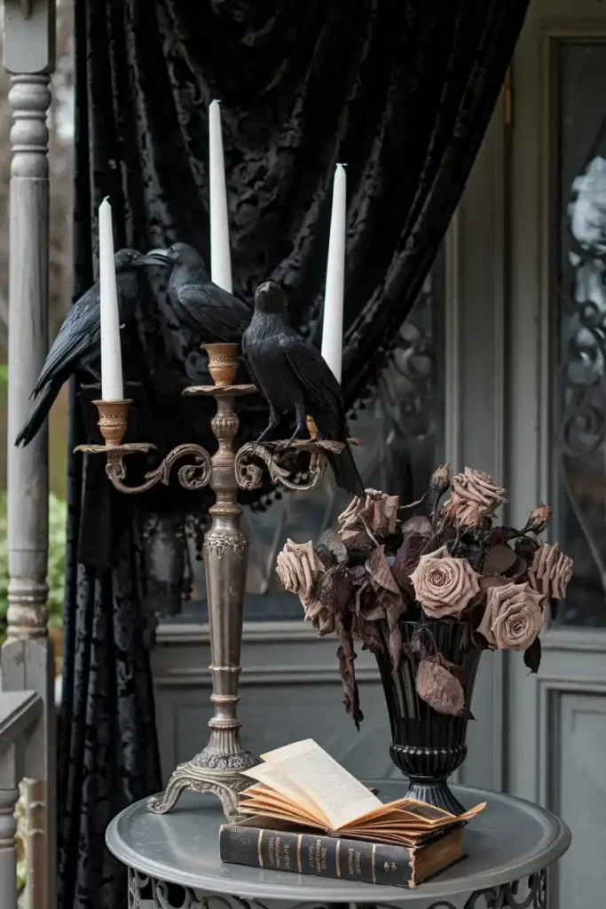 Gothic Romance-halloween front porch ideas