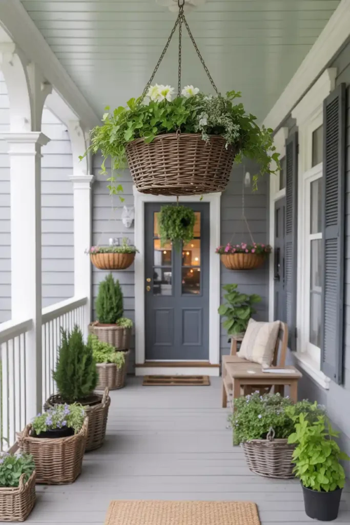 Hanging Basket Chandelier Effect