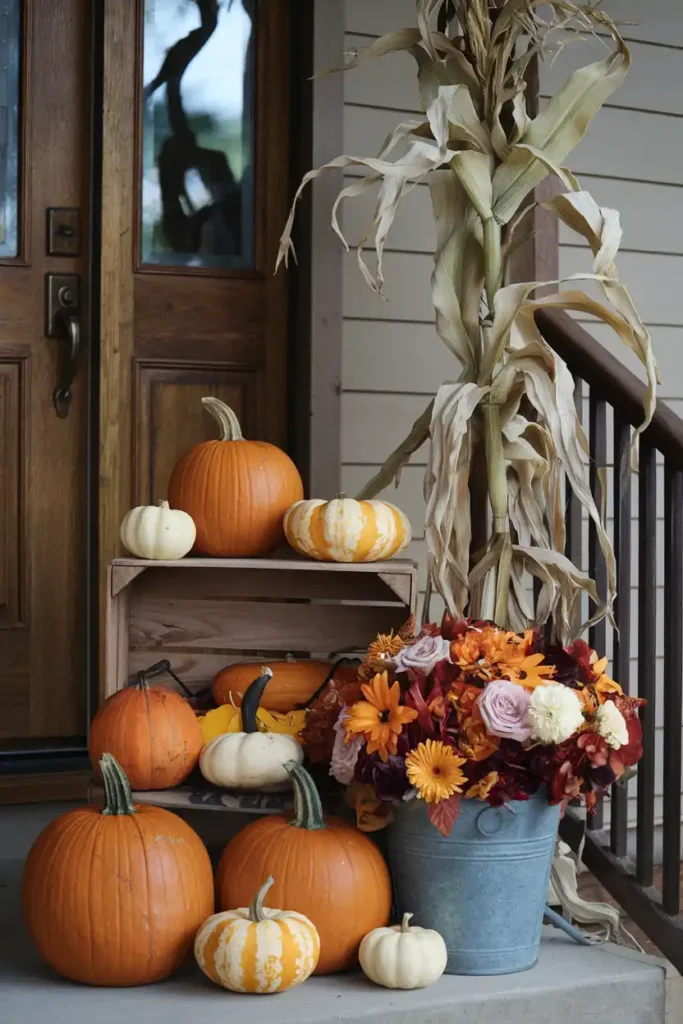 Harvest Elegance-halloween front porch ideas