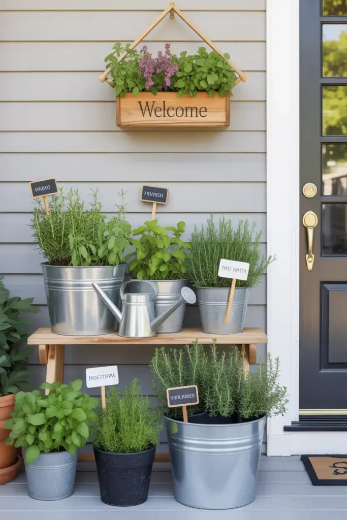 Herb Garden Welcome-Front Porch Ideas