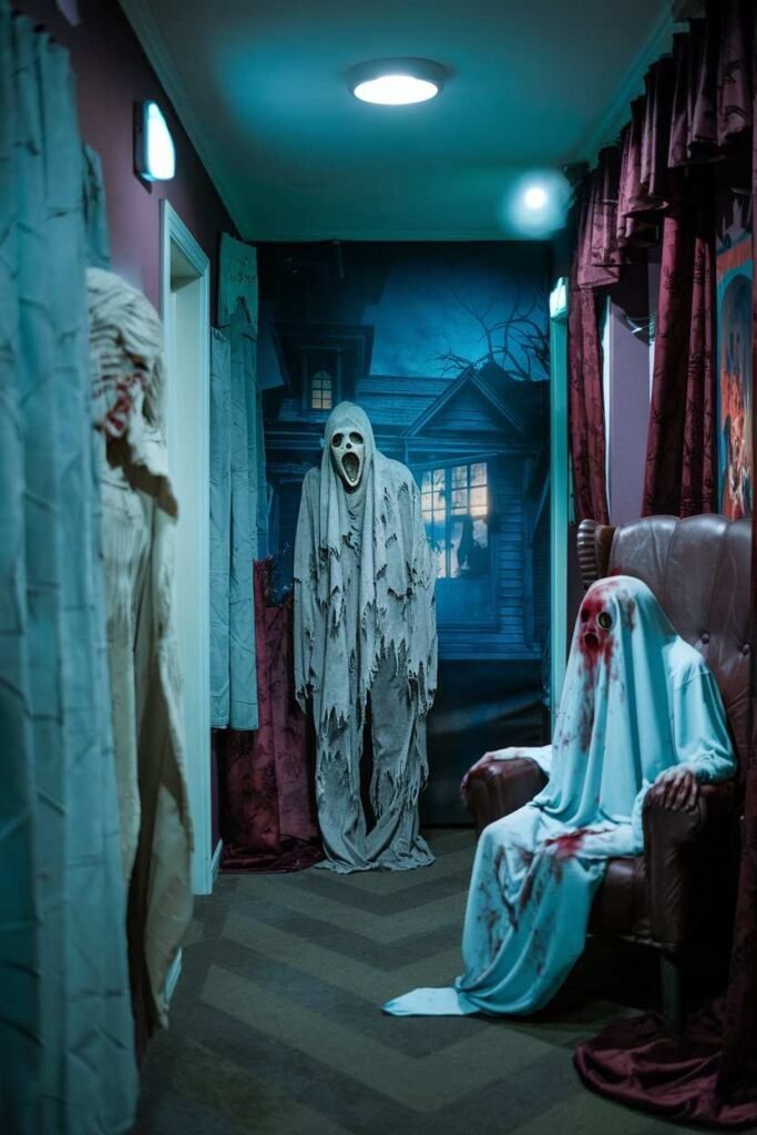 Interactive Horror Movie Scenes-halloween hallway decoration ideas