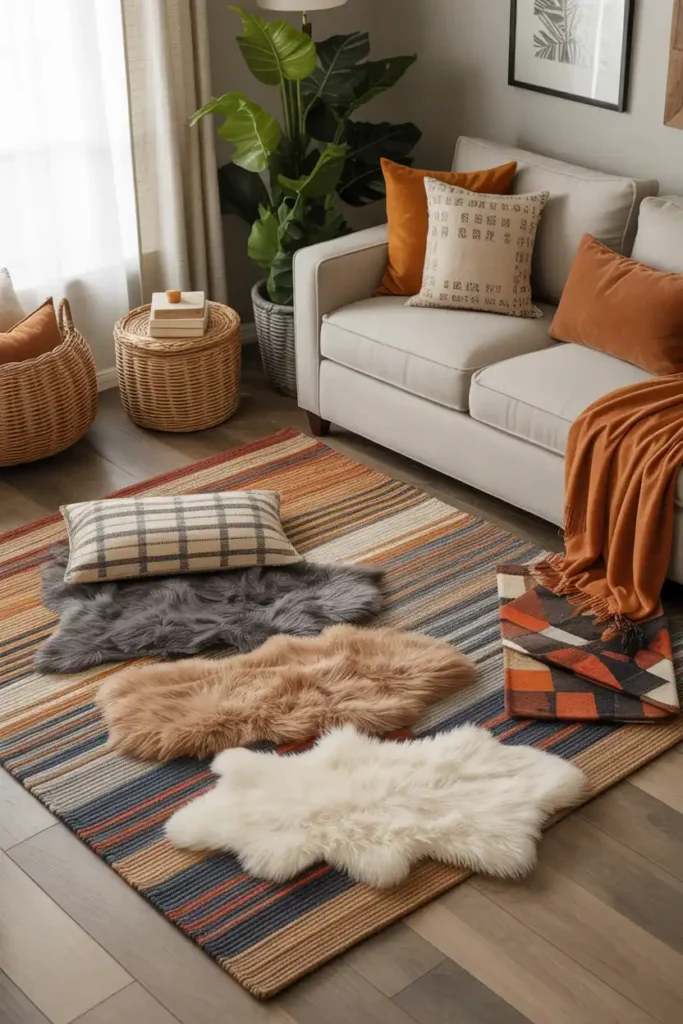 Layered Rugs and Floor Textures