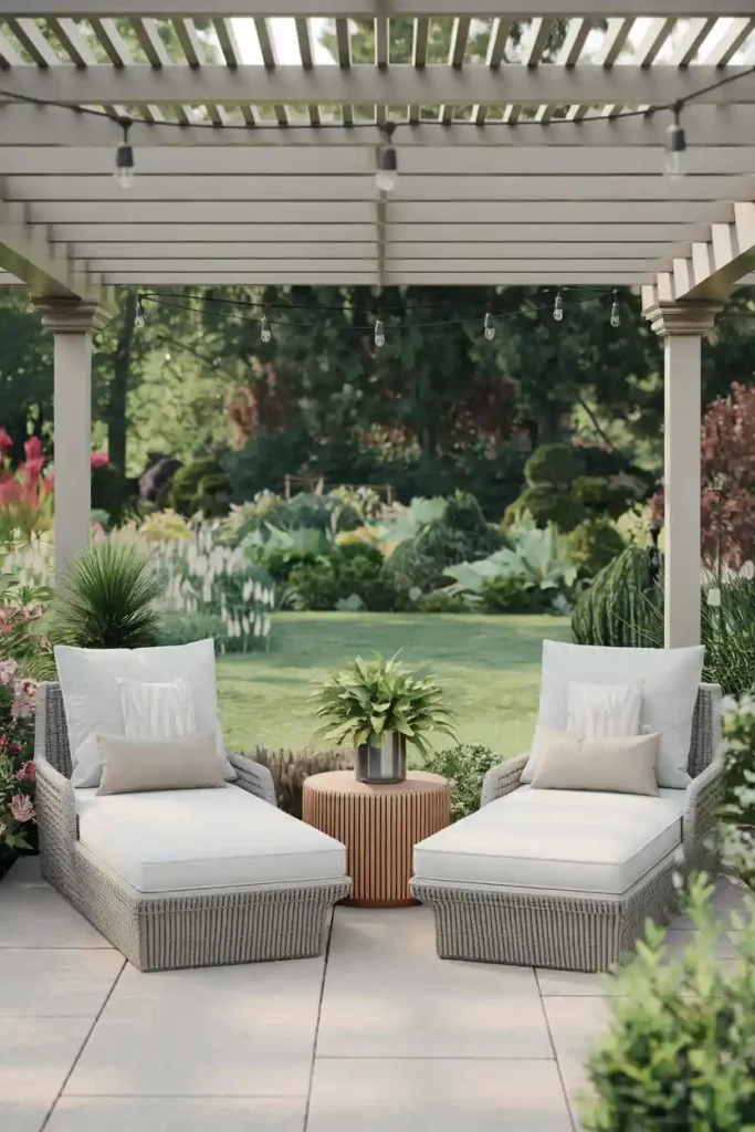 Lounge Under the Pergola-outdoor patio ideas