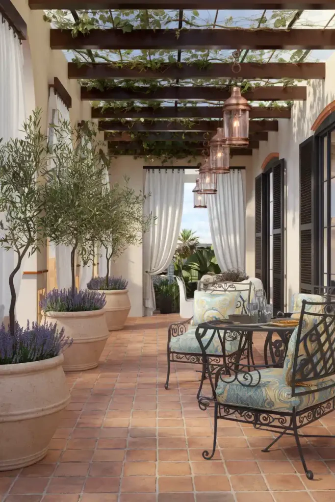 Mediterranean Elegance-enclosed porch idea