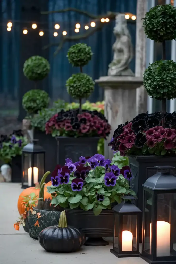 Midnight Garden-halloween front porch ideas