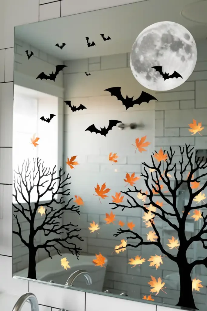 Mirror Magic Decals-halloween apartment decorations