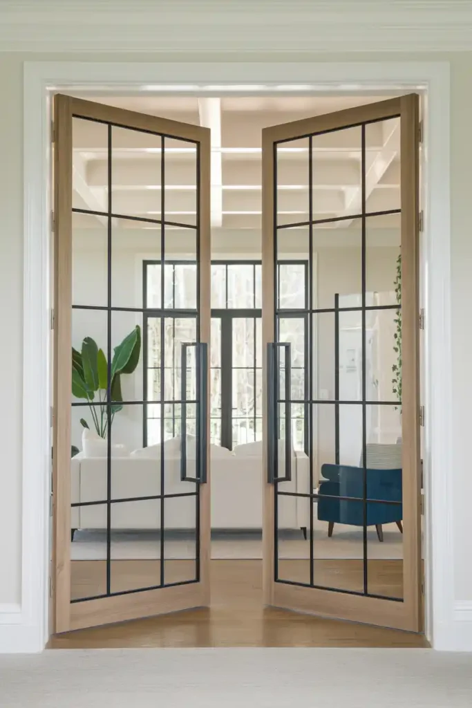 Modern Pivot Double Doors design