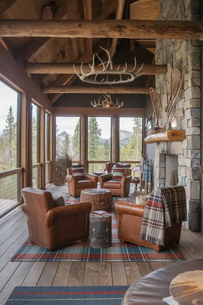 Mountain Lodge Comfort-enclosed porch idea