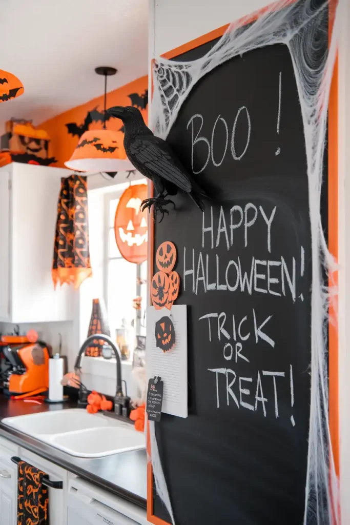 Mysterious Message Board-halloween kitchen decor ideas