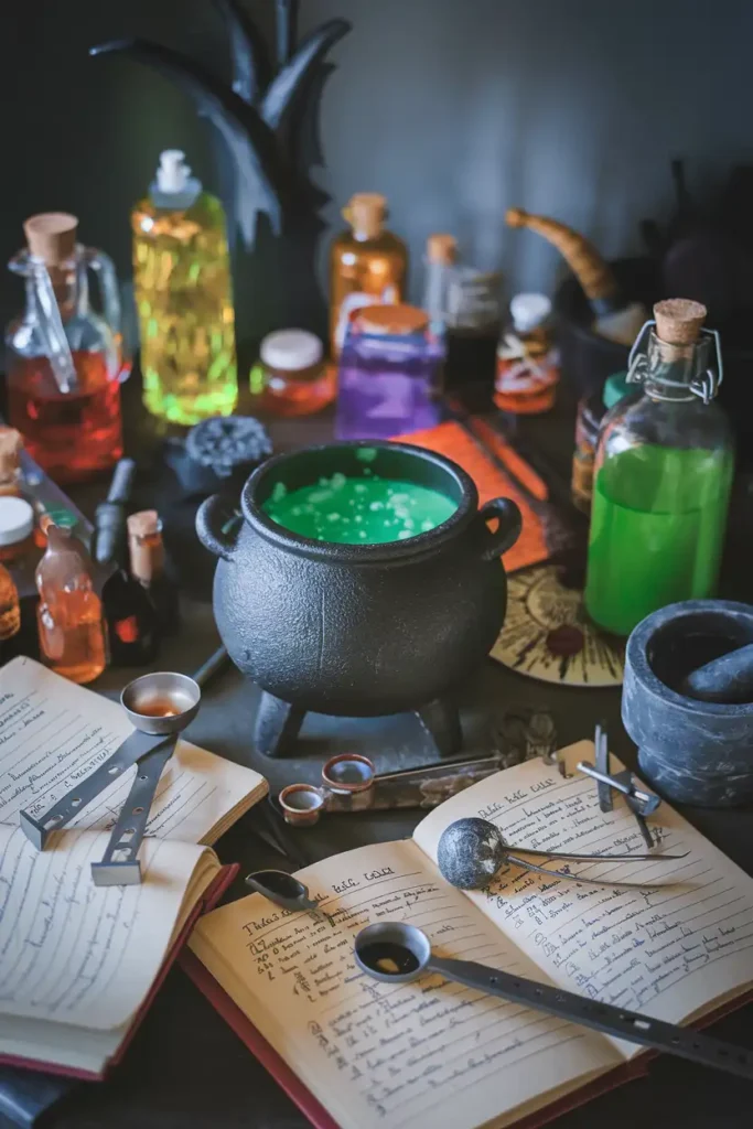 Mysterious Potion Station-spooky halloween bedroom decor