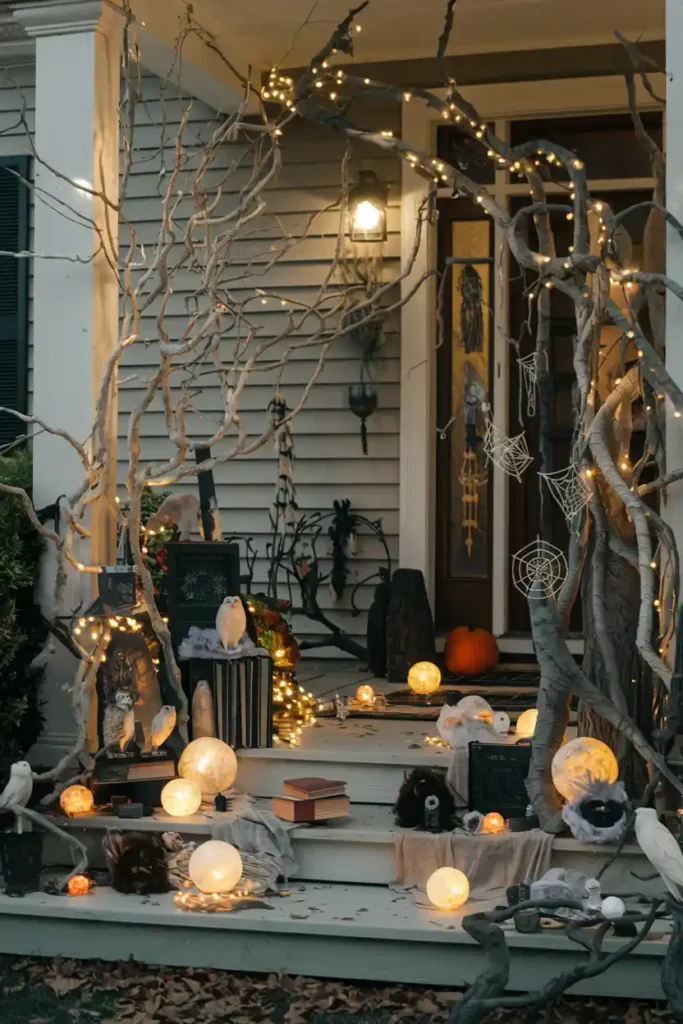 Mystical Forest-halloween front porch ideas
