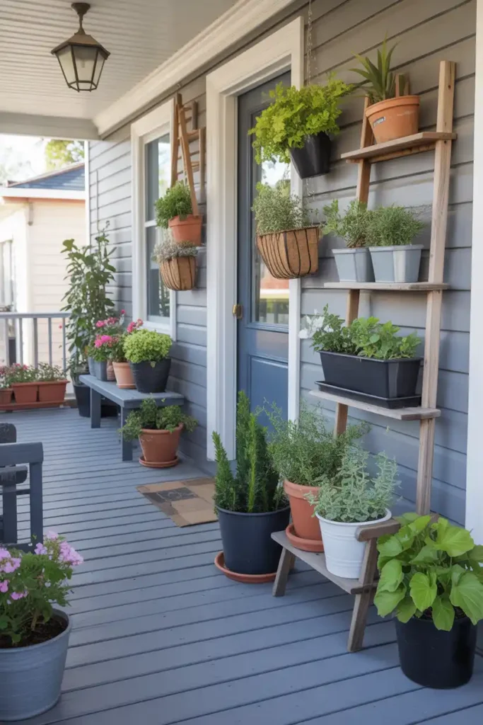 Potted Plant Gallery Wall-Front Porch Ideas