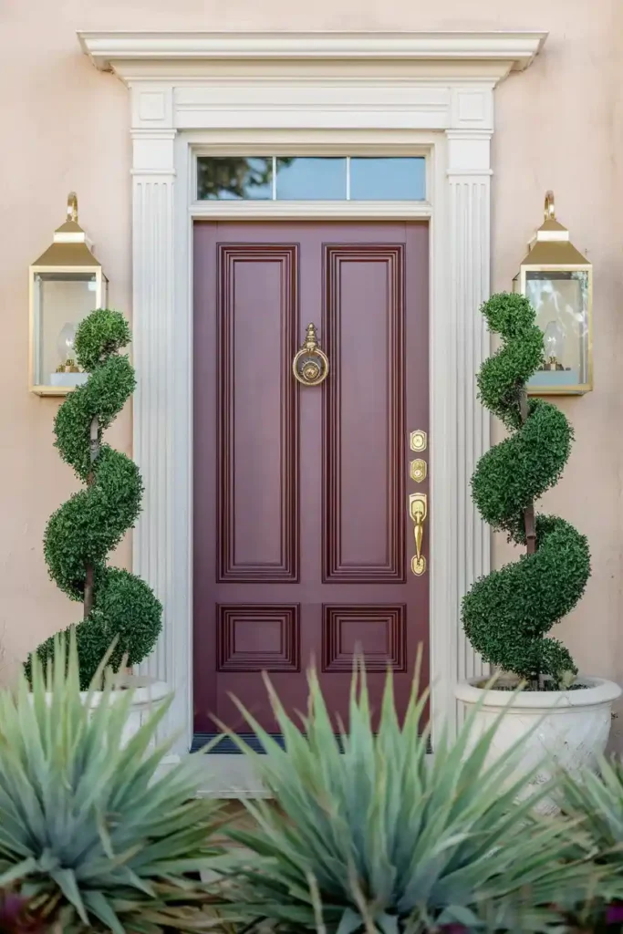 Rich Burgundy-best front door colors ideas